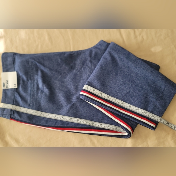 OLD NAVY PIXIE ANKLE PANTS, BLUE,SIZE 14 NWT, - Picture 4 of 13